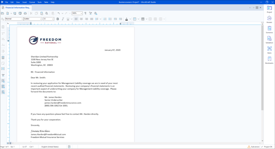 screenshot of GhostDraft Studio